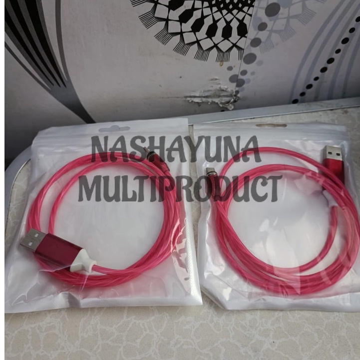 KABEL CHARGER USB MAGHNET LED UNIVERSAL