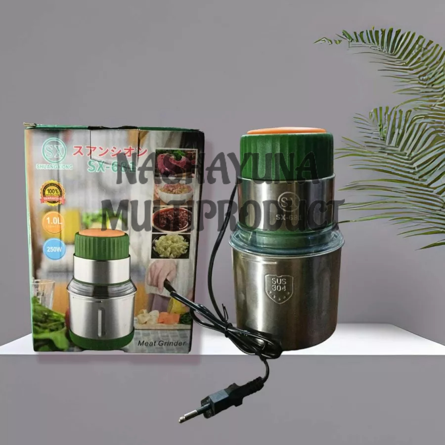 BLENDER DAGING/MEAT GRINDER SX-681 BLENDER SERBAGUNA STAINLESS STELL