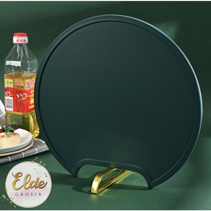 ELDE - 2in1 Cutting Board / Talenan Bulat 2 in 1 dan Parutan Minimalis Bahan Plastik Anti Jamur Bakteri Bisa Berdiri