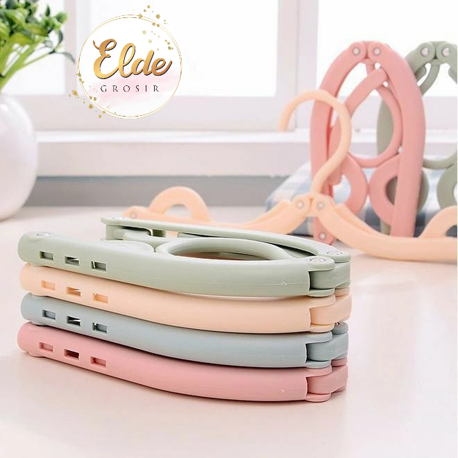 ELDE - Hanger Lipet Portable Gantungan Baju Lipat Travel Jemuran Foldable