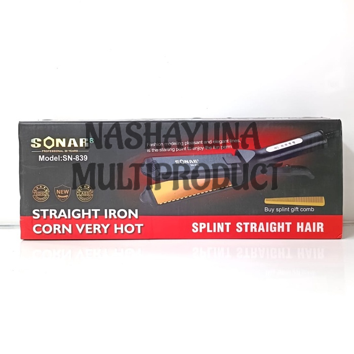 CATOK RAMBUT/CATOKAN RAMBUT SONAR SN-839 SPLIN STRAIGHT HAIR