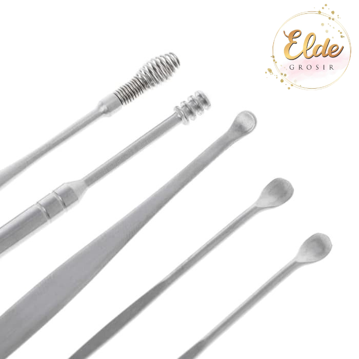 ELDE - alat pembersih telinga korek kuping stainless steel ear cleaner