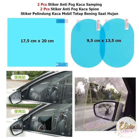 ELDE - Stiker Spion Mobil Anti Fog Anti embun dan buram / sticker