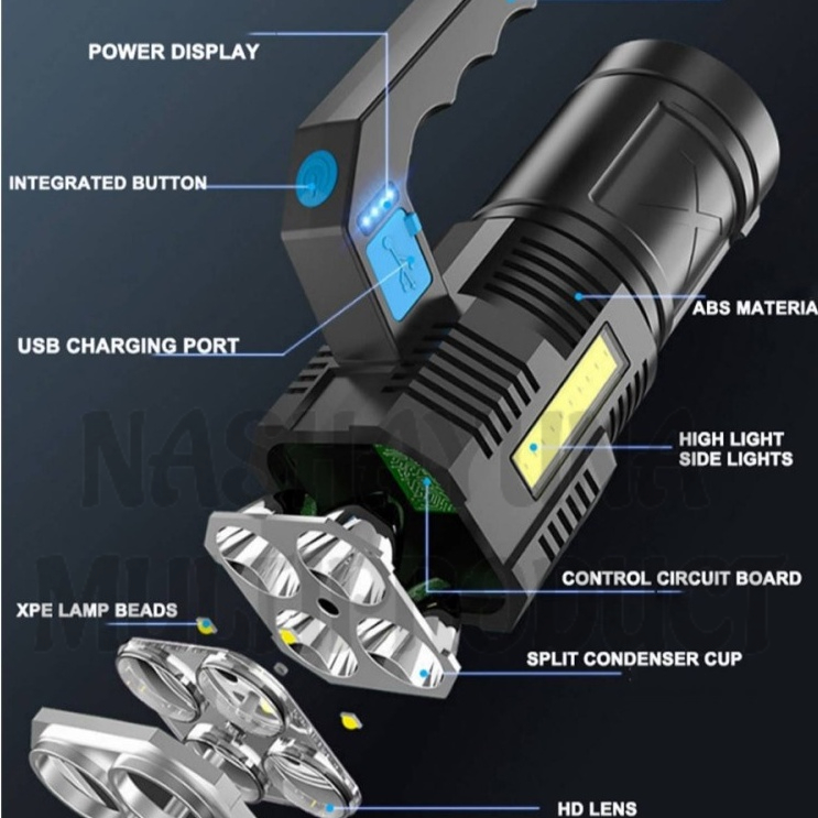 SENTER JUMBO MULTIFUNCTION PORTABLE LAMP MX-5088 4 MODE USB CHARGER