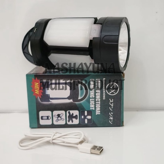 LAMPU CAMPING SHUANGXIONG MULTIFUNCTIONAL RECHARGEABLE CAMPING LAMP