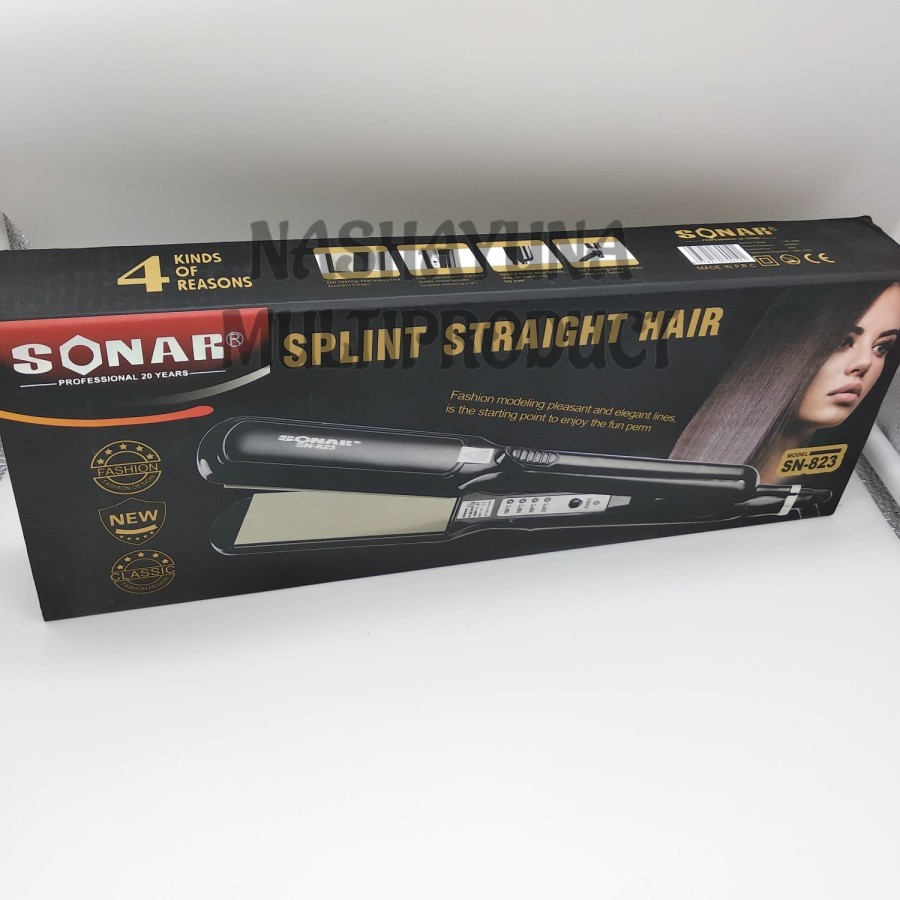 CATOKAN RAMBUT/PELURUS RAMBUT MEREK SONAR SN-823 SPLINT STRAIGHT HAIR PRAKTIS DIGUNAKAN