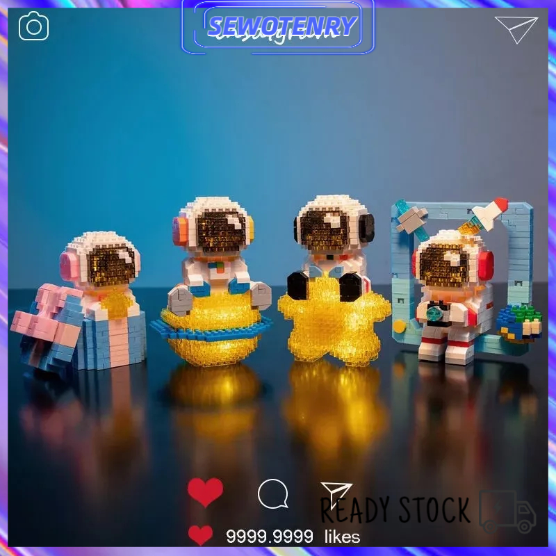 【COD】Mainan Balok Susun Astronaut Lotso LinaBell StellaLou Edukatif Untuk Anak DIY 3D Puzzle Toy Brick Gift