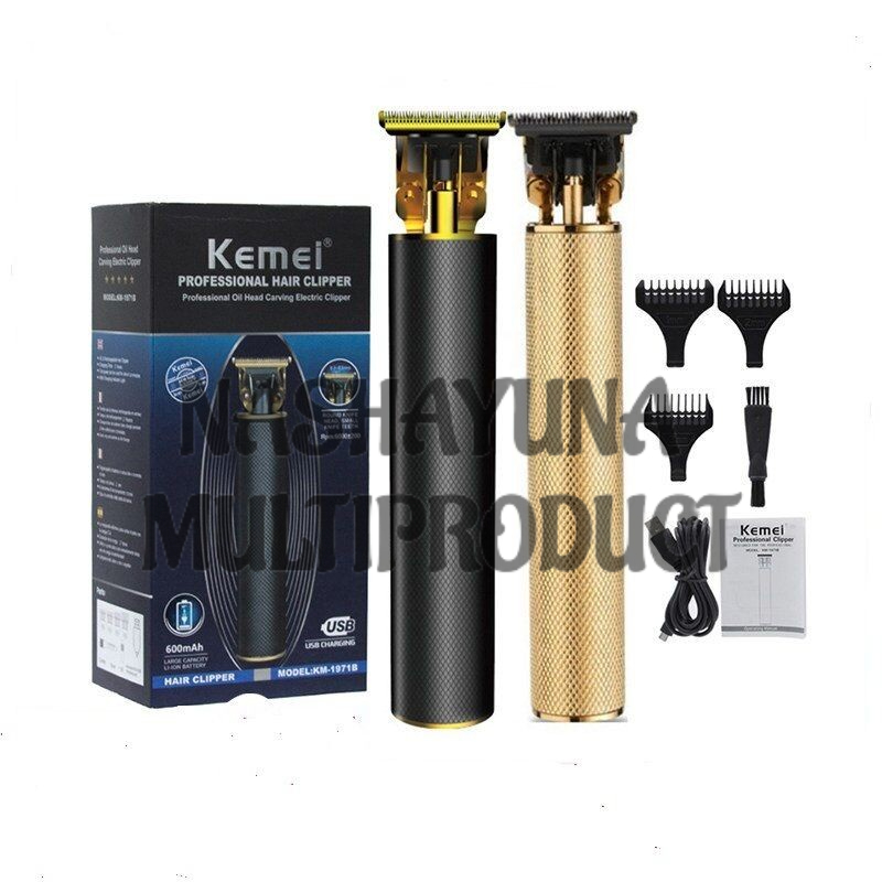 KEMEI KM-1971 PROFESIONAL TRIMMER MESIN CUKUR RAMBUT KEMEI KM 1971 - Hitam/Gold