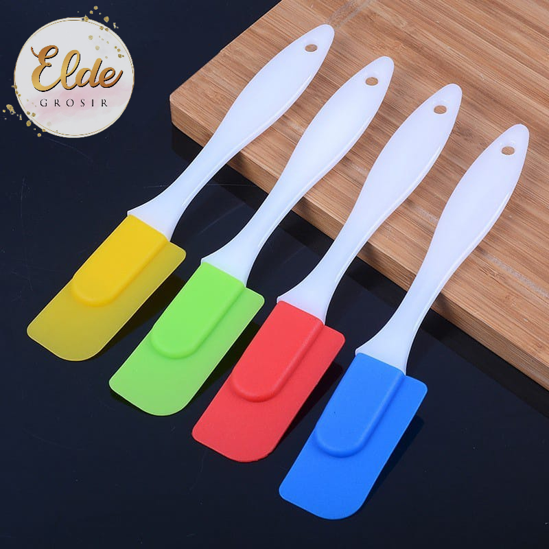 ELDE - Spatula Kue Silicon Gagang Bening/Spatula Silicon Scraper Baking Cake