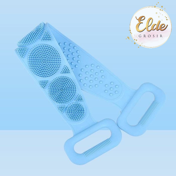 ELDE - Alat Sikat Punggung Silikon Mandi Penggosok Pembersih Scrubber / Sabuk Silicon Scrubber