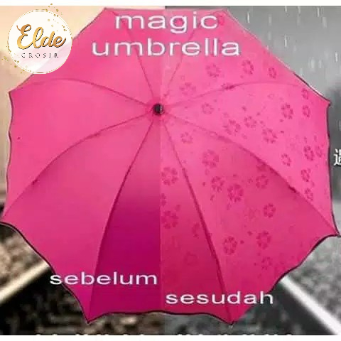 ELDE - Payung magic  3D lipat/ Payung Magic 3D Magic Umbrella / payung polos korea