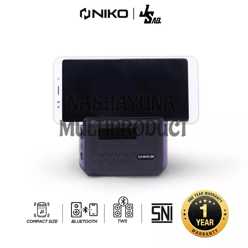 SPEAKER BLUETOOTH MINI NIKO JS-AQ MP3/RADIO SPEAKER PORTABLE