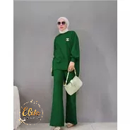 ELDE 12 - Setelan Rona Knit ( L - XL - XXL - 3XL ) JUMBO Bahan Mango Knit Import Tebal + Celana, NO BROSS