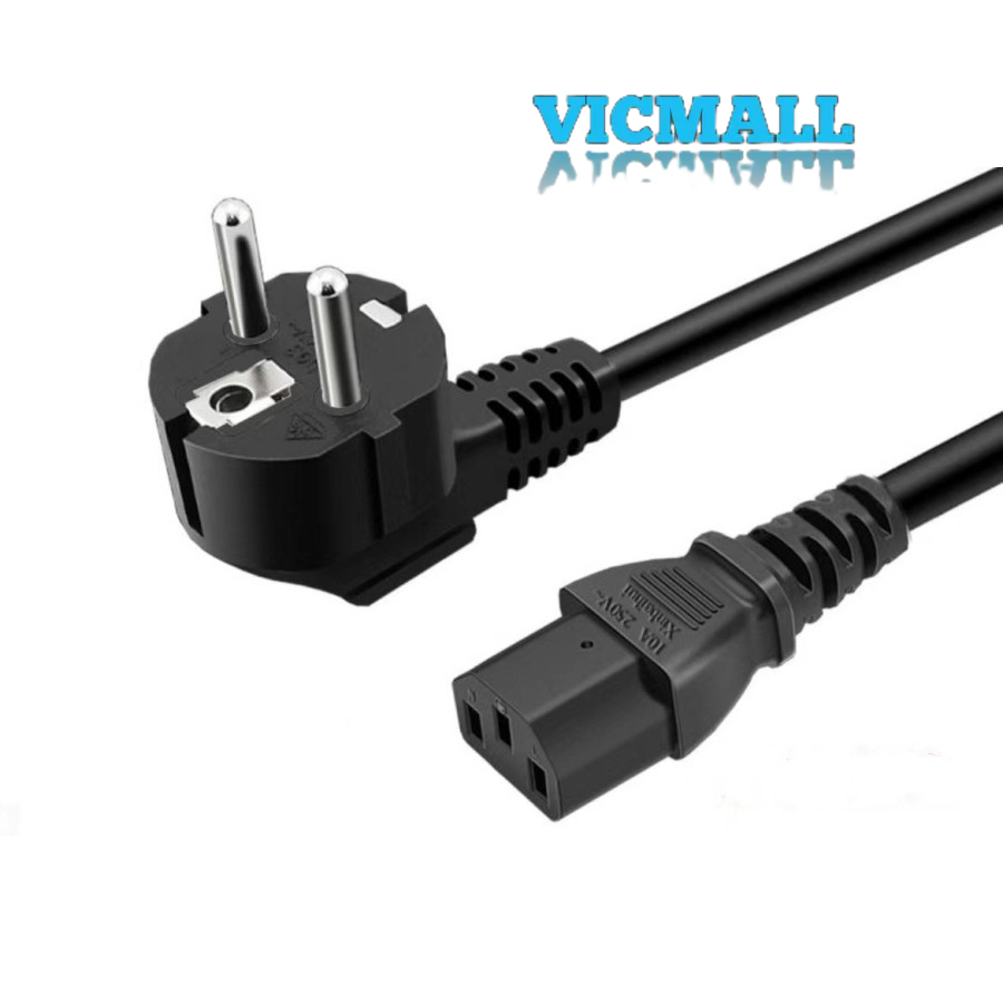 VICMALL - Kabel Power untuk pc komputer, LCD, atau lainnya. Kualitas standart biasa