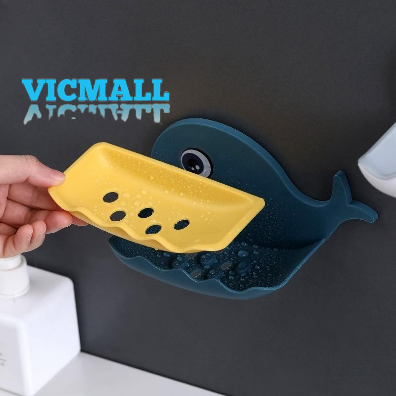 VICMALL - KOTAK TEMPAT SABUN BATANG IKAN PAUS DINDING KAMAR MANDI SOAP HOLDER