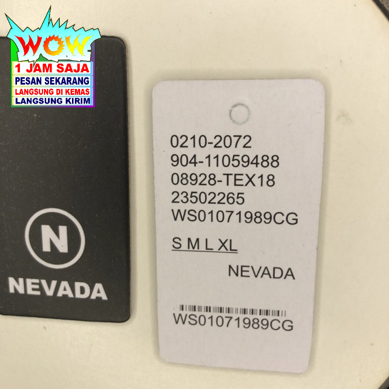 

NEVADA TAG SUPER PREMIUM SUPER TEBAL 800gsm CO 1X DI KIRIM 600PCS