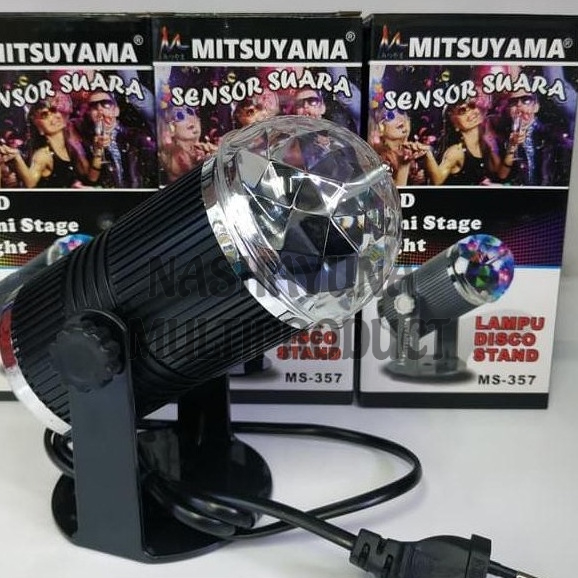 LAMPU DISCO STAND MITSUYAMA MS-357 SENSOR SUARA LED MINI STAGE LIGHT