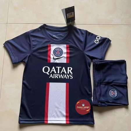 Jersey Baju Bola Anak PSG Home 2022/23