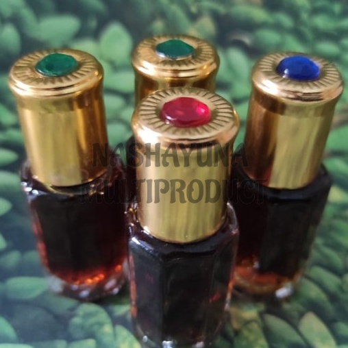 PROMO ISI 6-24 BOTOL MINYAK KASTURI/CENDANA/BACCARAT/HAJAR ASWAD 100% NON ALKOHOL KUALITAS TERJAMIN