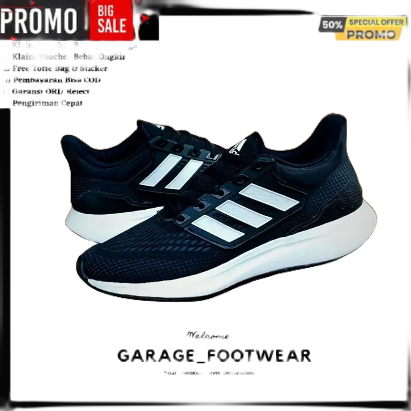 SNEAKER RUNNING ADIDAS EQT21 RUN BLACK WHITE STRIP WHITE