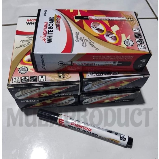 Spidol Montana White Board Maker MW-12 Dan Penghapus Kenjoy Berkualitas (PerLusin)