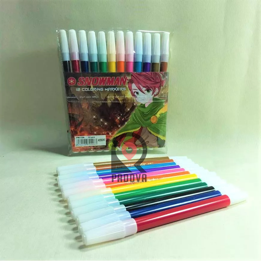

Spidol Warna Isi 12 SATU SET / Snowman 12 Colouring Markers