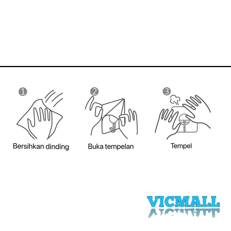 VICMALL - GANTUNGAN TEMPELAN DINDING HOOK KUAT DAN TAHAN