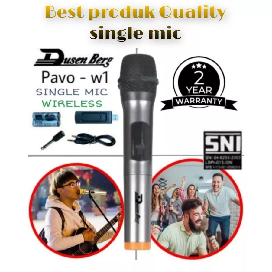 Mic MIK Wireless karaoke DUSENBERG Pavo W1 DUSENBERT PAVO W1 1MIC