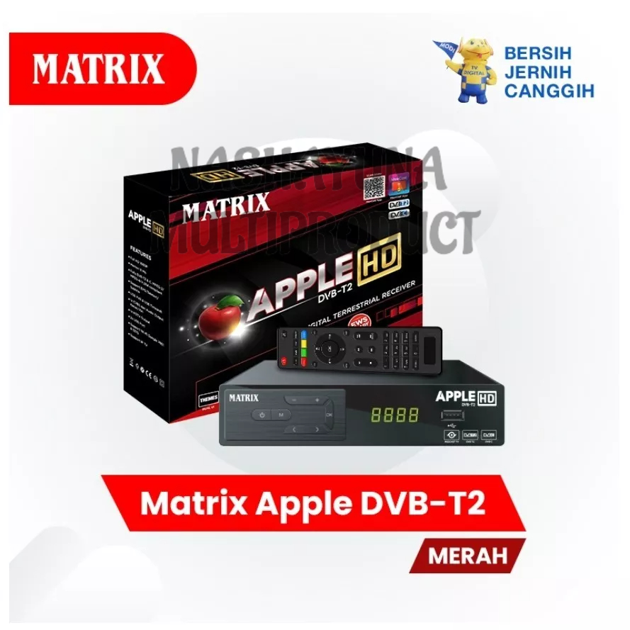 SET TOP BOX MATRIX APLLE MERAH HD  TV DIGITAL BERKUALITAS