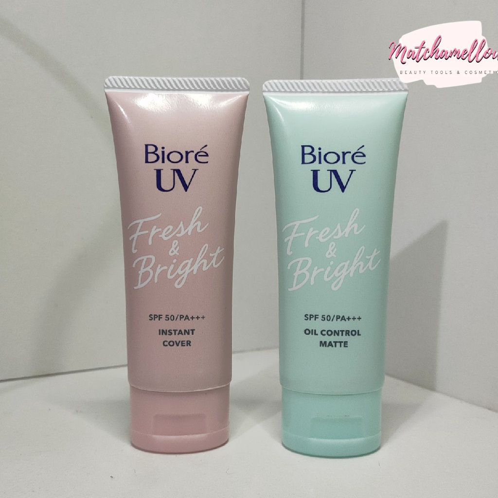 ❄️MATCHA❄️BIORE UV FRESH &amp; BRIGHT SUNSCREEN - INSTAN COVER OIL CONTROL SPF50 PA+