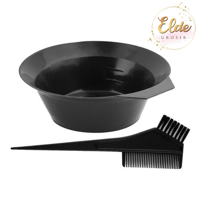 ELDE - Mangkok Cat Rambut + Sisir Semir Rambut