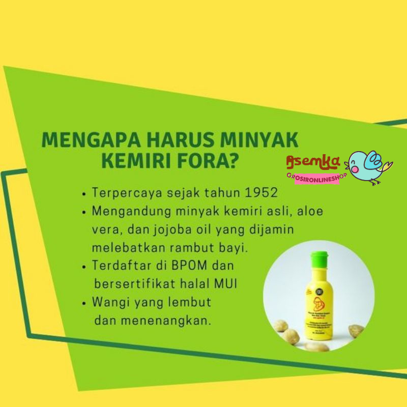 Minyak Kemiri Penumbuh Rambut Fora Jojoba Oil 65ml