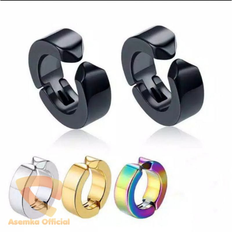 Anting titanium model jepit anti karat