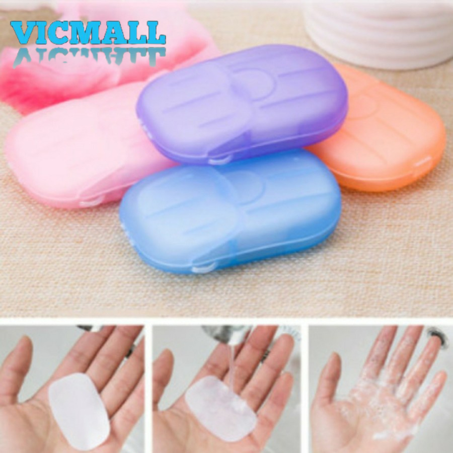 VICMALL - Sabun Kertas Cuci Tangan Praktis Travelling Paper Hand Soap Kebersihan