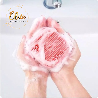 ELDE 1 - Sikat Badan Mandi Silikon Bubble Bath Shower Brush Silicone Dispenser