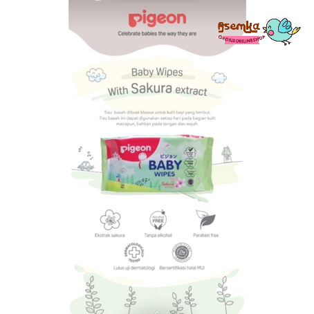 Tissue Basah Pigeon Sakura Extract 50s Wet Wipes