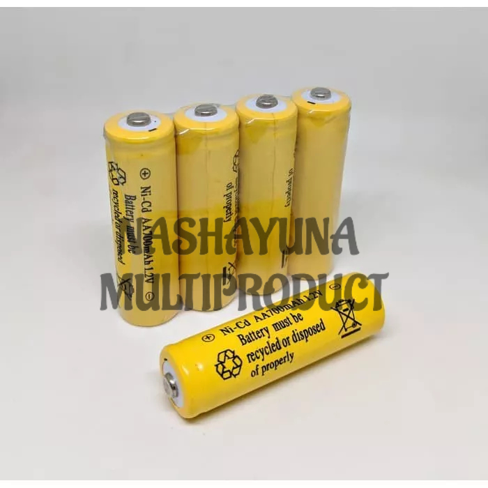 4 PCS BATERAI NI-CD AA 700 MAH 1.2V BATERAI KUNING