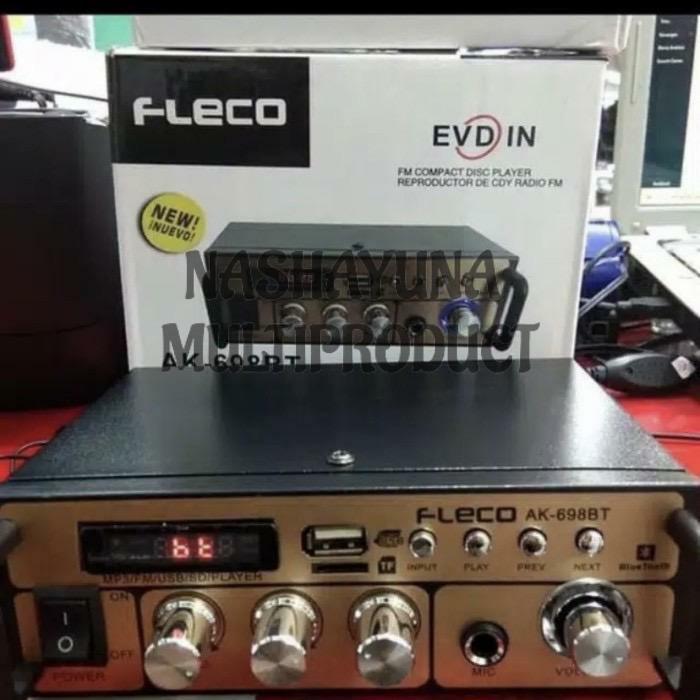 POWER AMPLIFIER/AMPLI MINI FLECO AK-698BT BLUETOOTH/RADIOFM/MP3/AUX KUALITAS TERBAIK