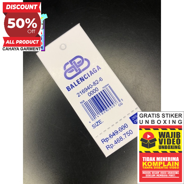 BALENCIAGA LABEL PRICE TAG BARCODE SUPER PREMIUM CO 1X DI KIRIM 600PCS