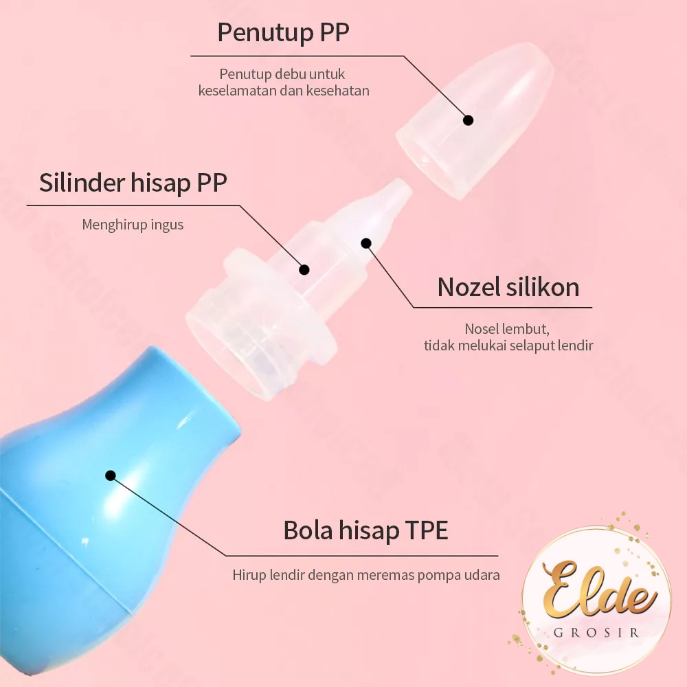 ELDE - Penyedot Ingus Bayi Alat Pembersih Hidung / Perlengkapan Bayi Nasal Aspirator Nose Cleaner