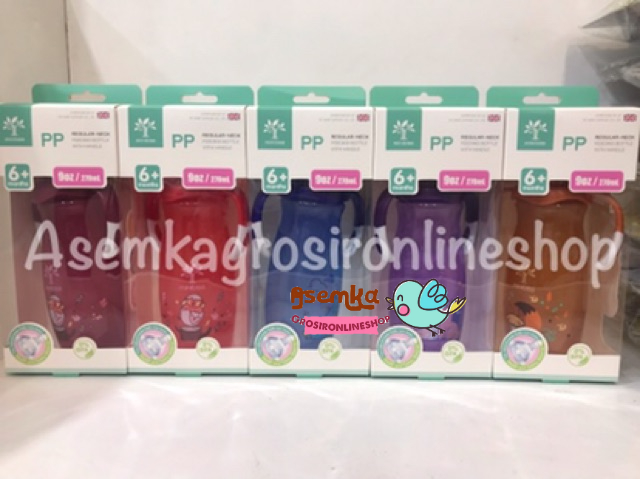 Botol susu minitree gagang 150ml 270ml warna slimneck