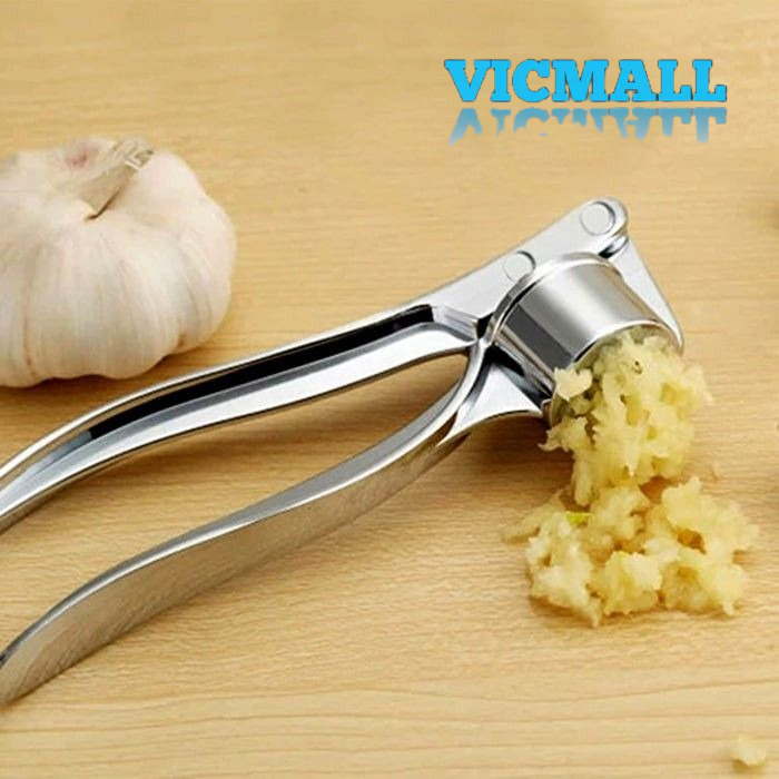 VICMALL - Alat Press Pemeras Penghancur Bawang Putih Stainless Steel Garlic Press