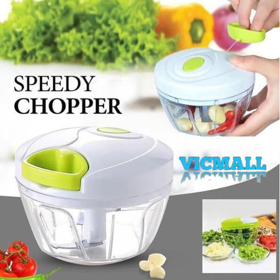 VICMALL - Speedy Chooper Blender Tarik Serbaguna Alat Penggiling Penghancur Bumbu Manual