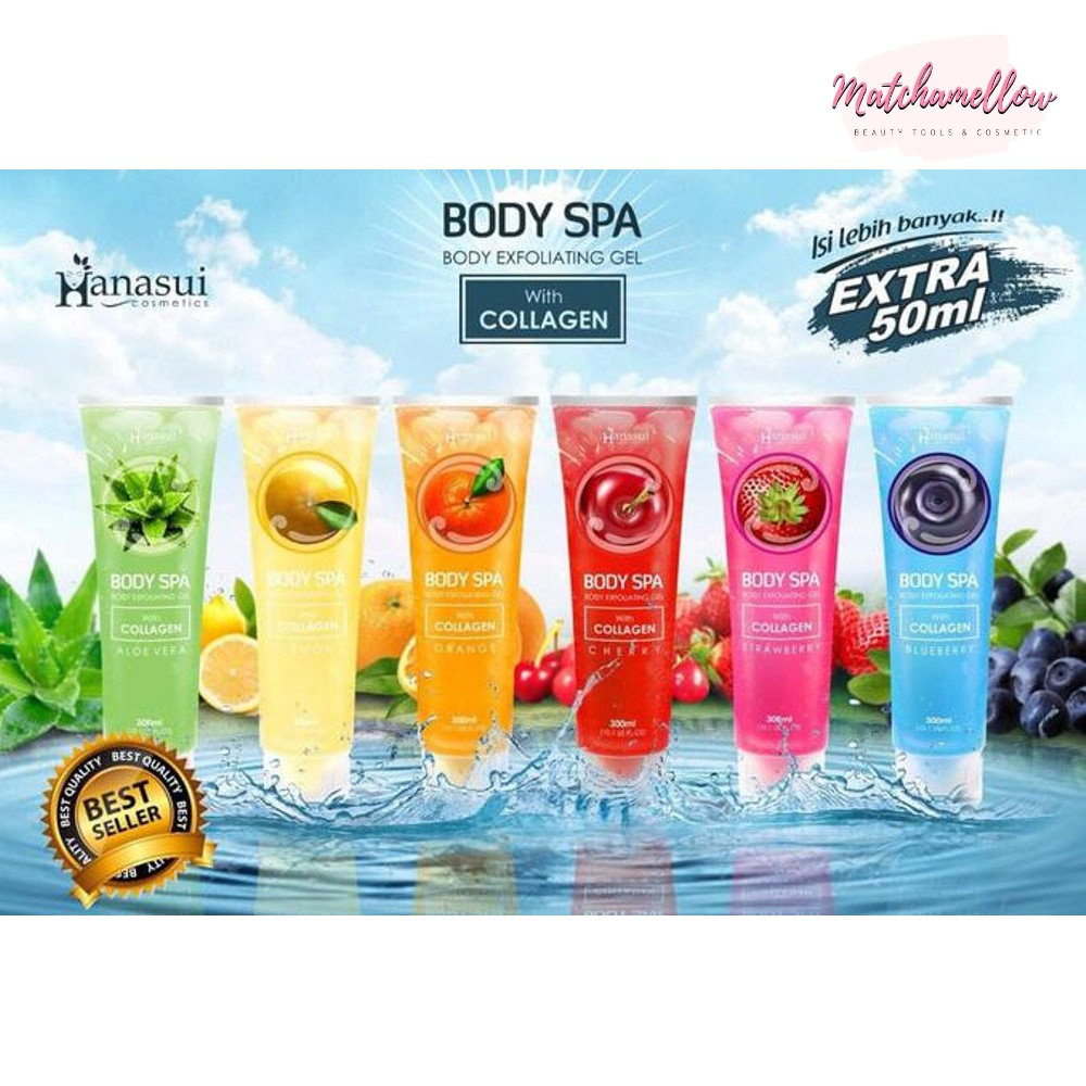 ❄️MATCHA❄️ HANASUI BODY SPA EXFOLIATING GEL 300ML - GEL PENGHILANG DAKI BOLOT BPOM