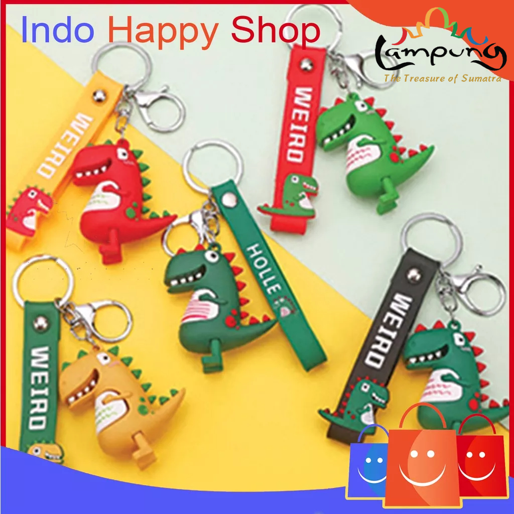 ⭐️𝐈𝐇𝐒 𝟗𝟗𝟕 𝐋𝐚𝐦𝐩𝐮𝐧𝐠⭐️Gantungan Kunci Karakter Dinosaurus Lucu Keychain Dinosaurus Weiro Import