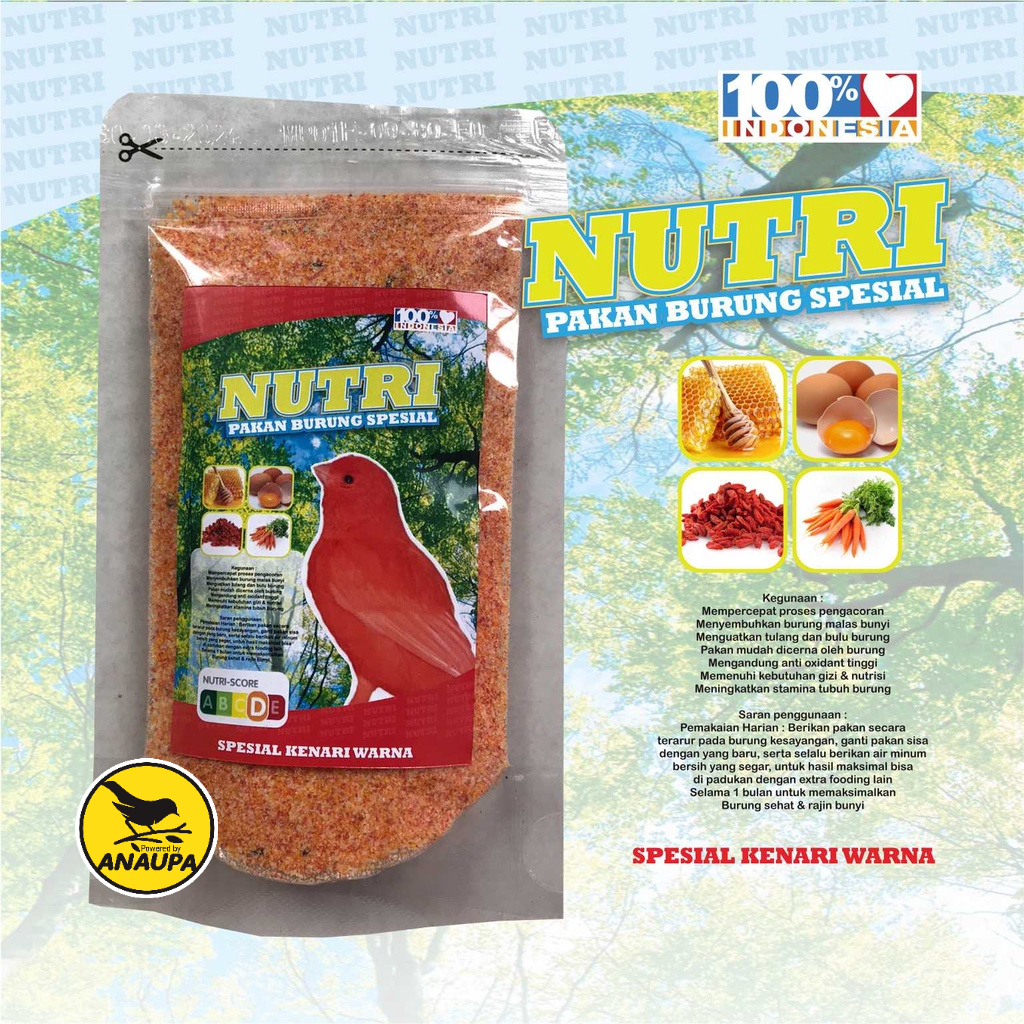 pakan burung kenari cede buah buahan egg food fruity fresh