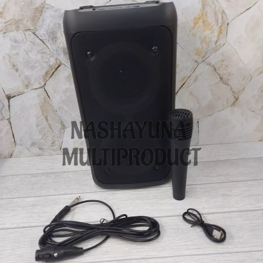 SPEAKER BLUETOTH PORTABLE FLECO F-416L SPEAKER TWS DOUBLE SPEAKER GRATIS MIC