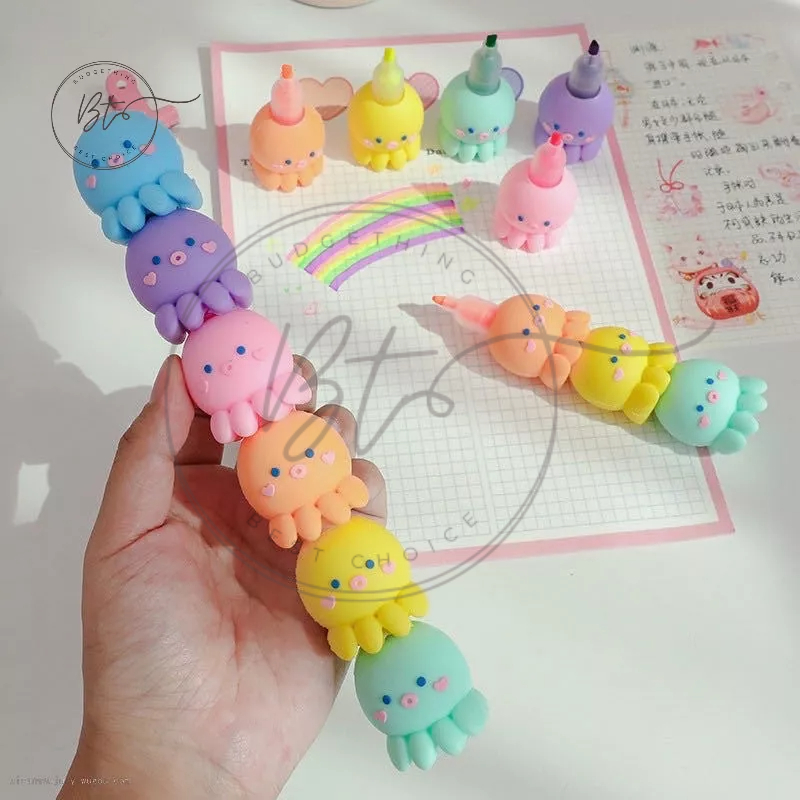

[B111] Highlighter 3D Octopus Tumpuk 1 Set Stabilo Spidol Pastel Marker Textlighter Textliner Gurita ubur ubur