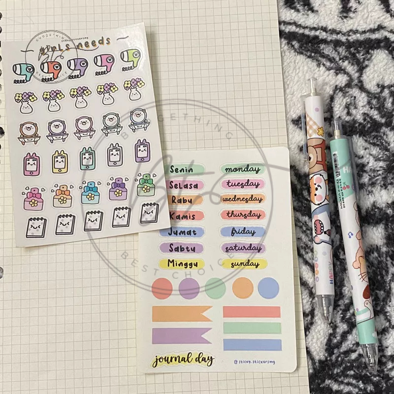 

[B103] Sticker Aesthetic Lembaran Daily Journal