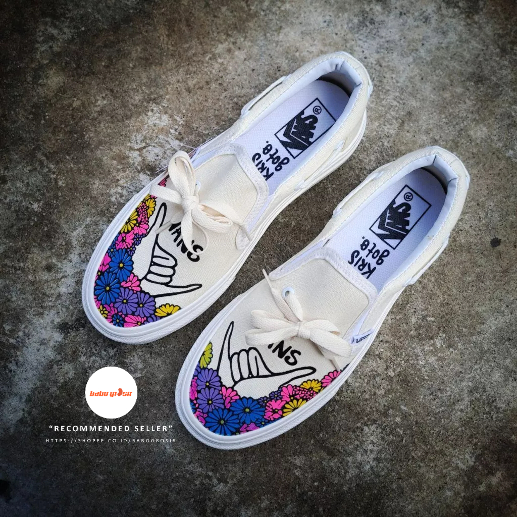 PROMO Sepatu Slip-On Wanita | Vans Slip On Krisgoto Japan Style Premium Import Quality, Harga Termurah, Kualitas Terbaik dan Terjamin